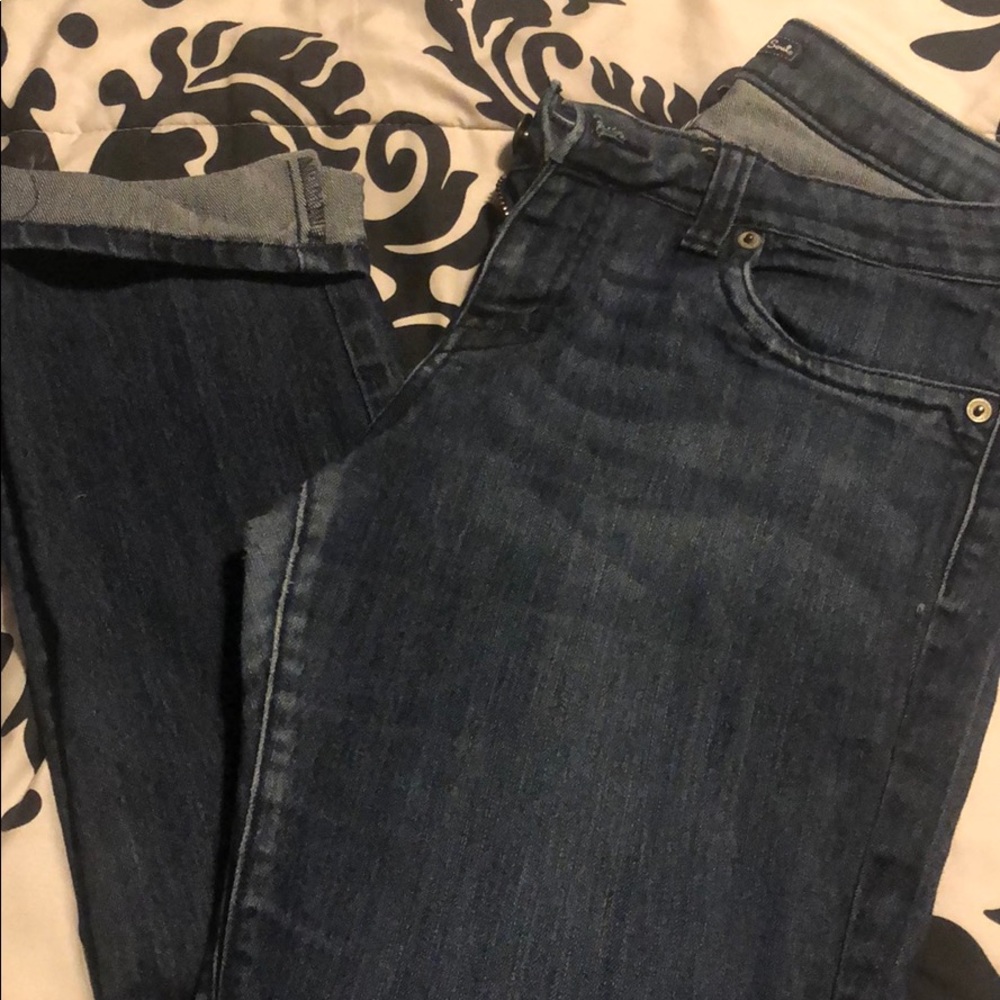 Blue denim jeggings